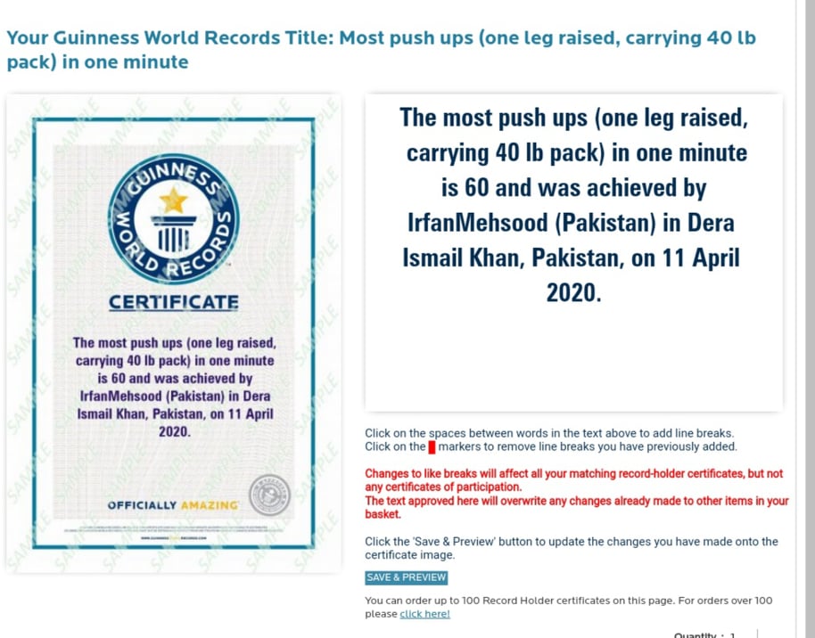 924 ML pakistani martial artist scores his 31st guinness world record 2 2l