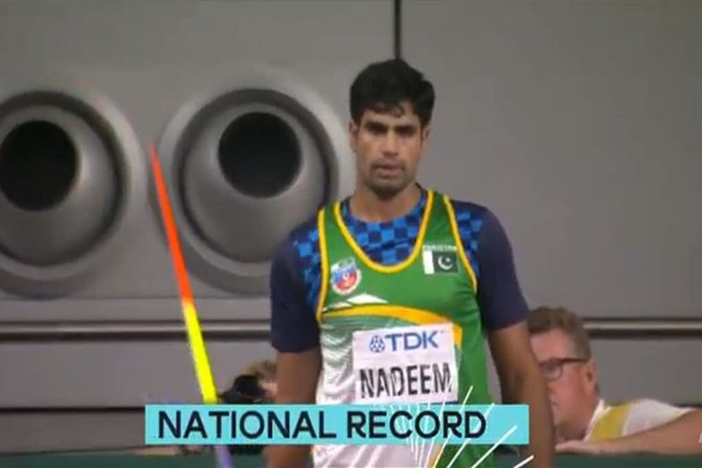 Pakistan’s premier javelin thrower Arshad Nadeem sets New National Record at World Athletics