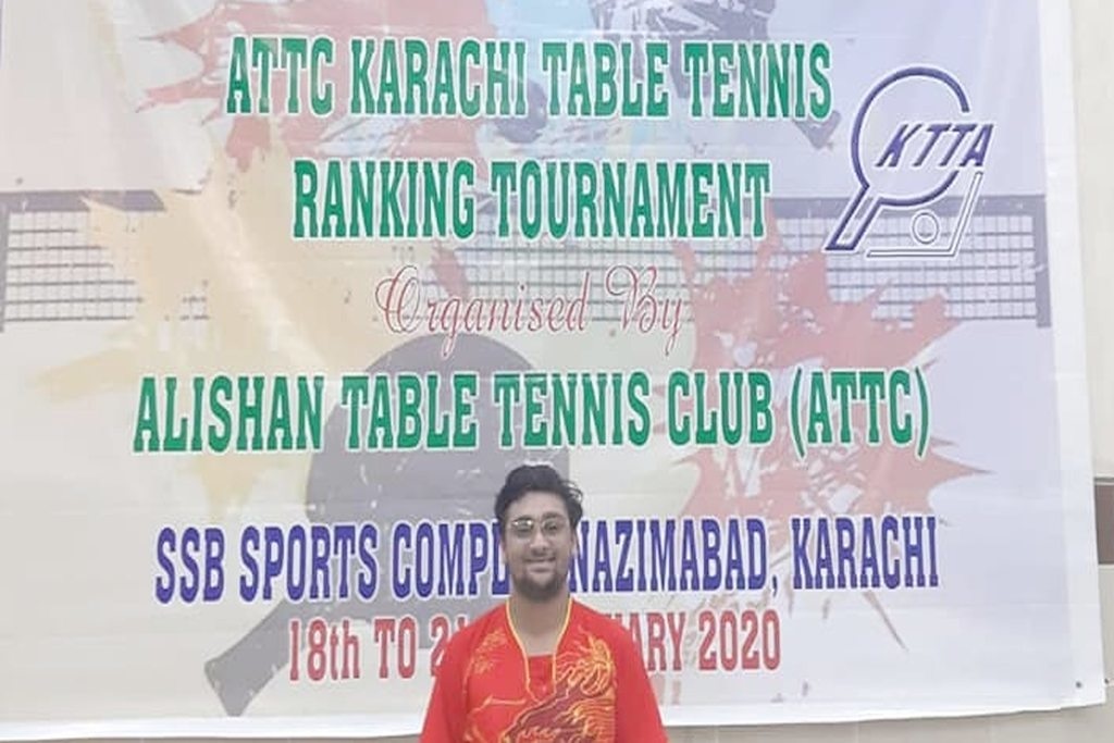 Muhammad Saim route Aahil Shah 32 in ATTC Ranking Table Tennis