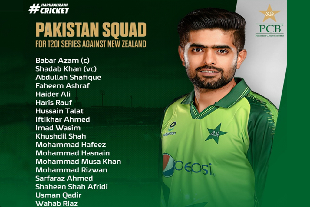 Pakistan Cricket Board (PCB) name 18-player squad for New Zealand T20Is ...